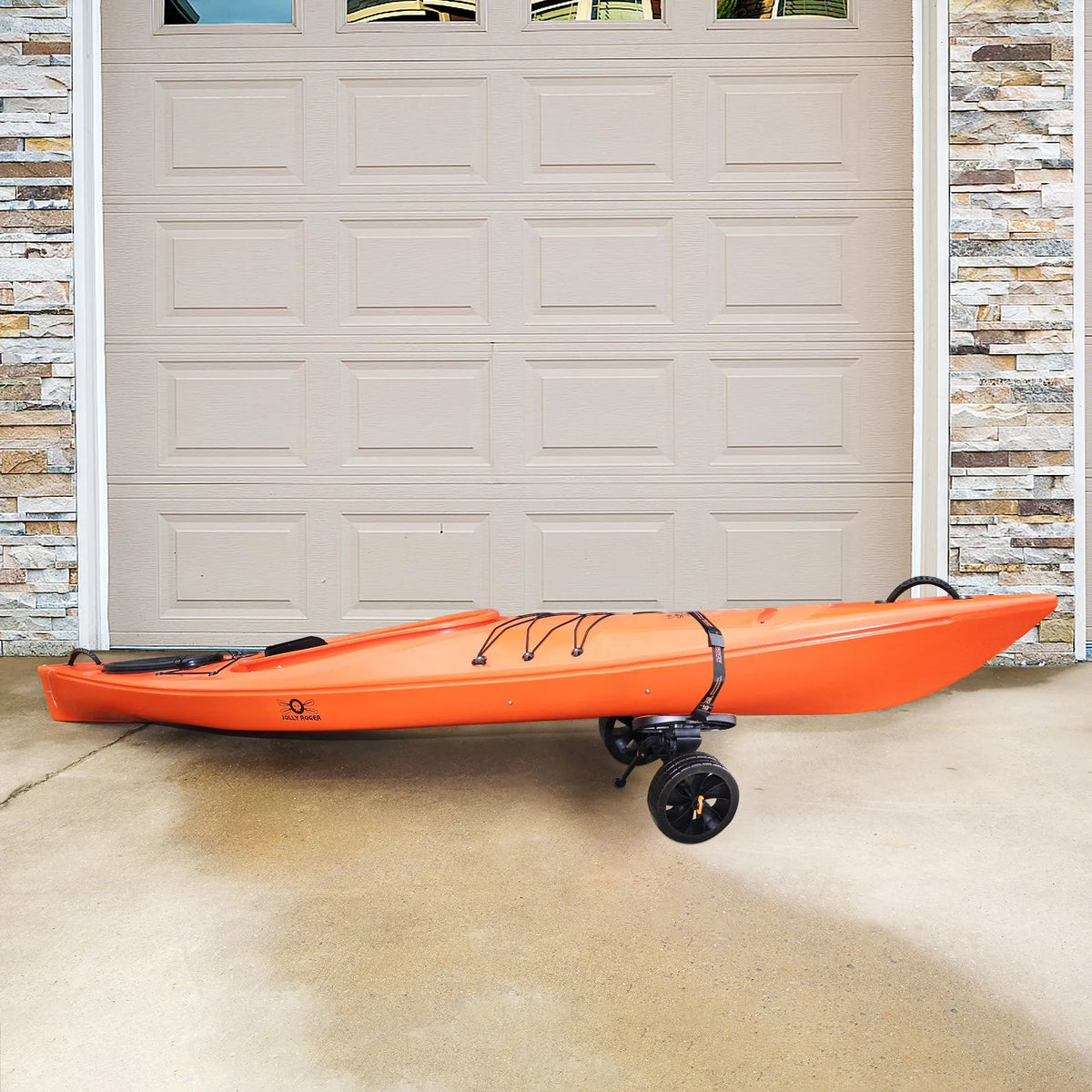 VEVOR Heavy-Duty Kayak Cart, 145 kg Load Capacity, Removable, with 254 mm Solid Tyres, Adjustable Straps and Non-Slip Foot Pads, Suitable for Kayaks, Canoes, SUP Boards, Floating Mats and Flat-Bottom Boats