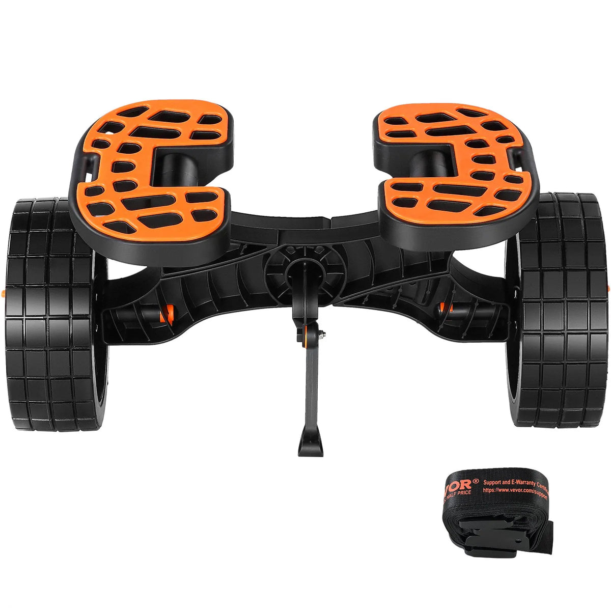 VEVOR Heavy-Duty Kayak Cart, 145 kg Load Capacity, Removable, with 254 mm Solid Tyres, Adjustable Straps and Non-Slip Foot Pads, Suitable for Kayaks, Canoes, SUP Boards, Floating Mats and Flat-Bottom Boats