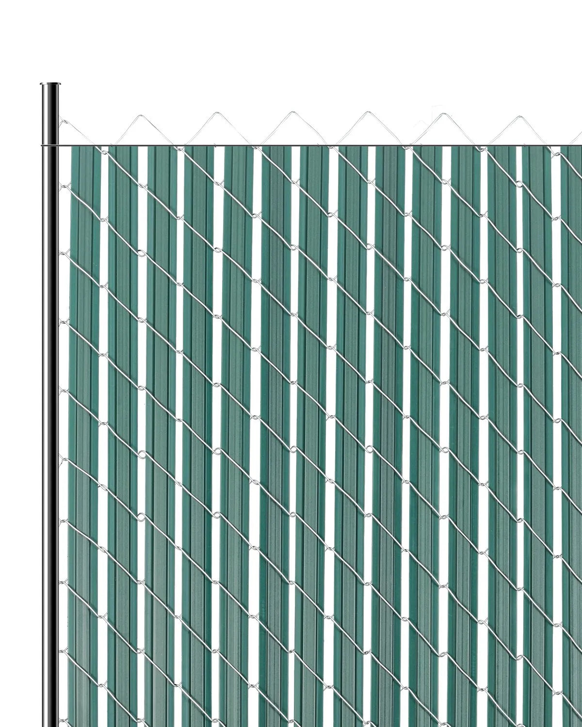 Metal mesh fence privacy slats with double wall and edges, for 122 cm high fence
