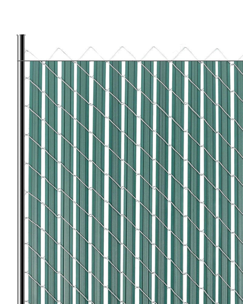 Metāla sieta žoga privātuma lameles ar dubulto sienu un malām, 122 cm augstam žogam