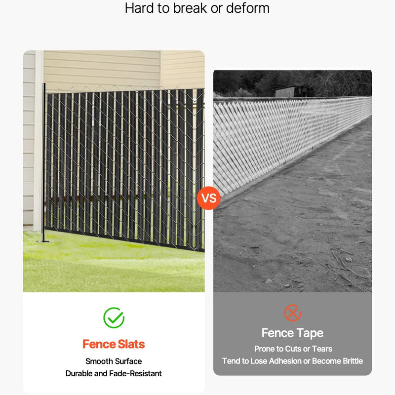 Metāla sieta žoga privātuma lameles ar dubulto sienu un malām, 183 cm augstam žogam