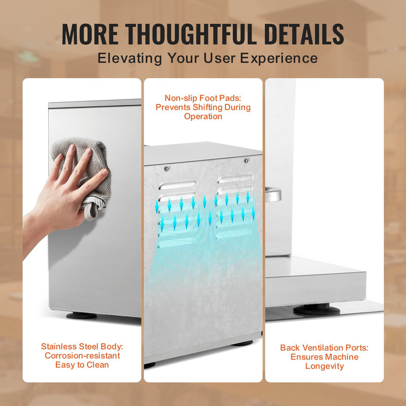 Elektriskā piena kokteiļu un tējas maisīšanas iekārta, 120 W, nerūsējošā tērauda, komerciāla lietošana