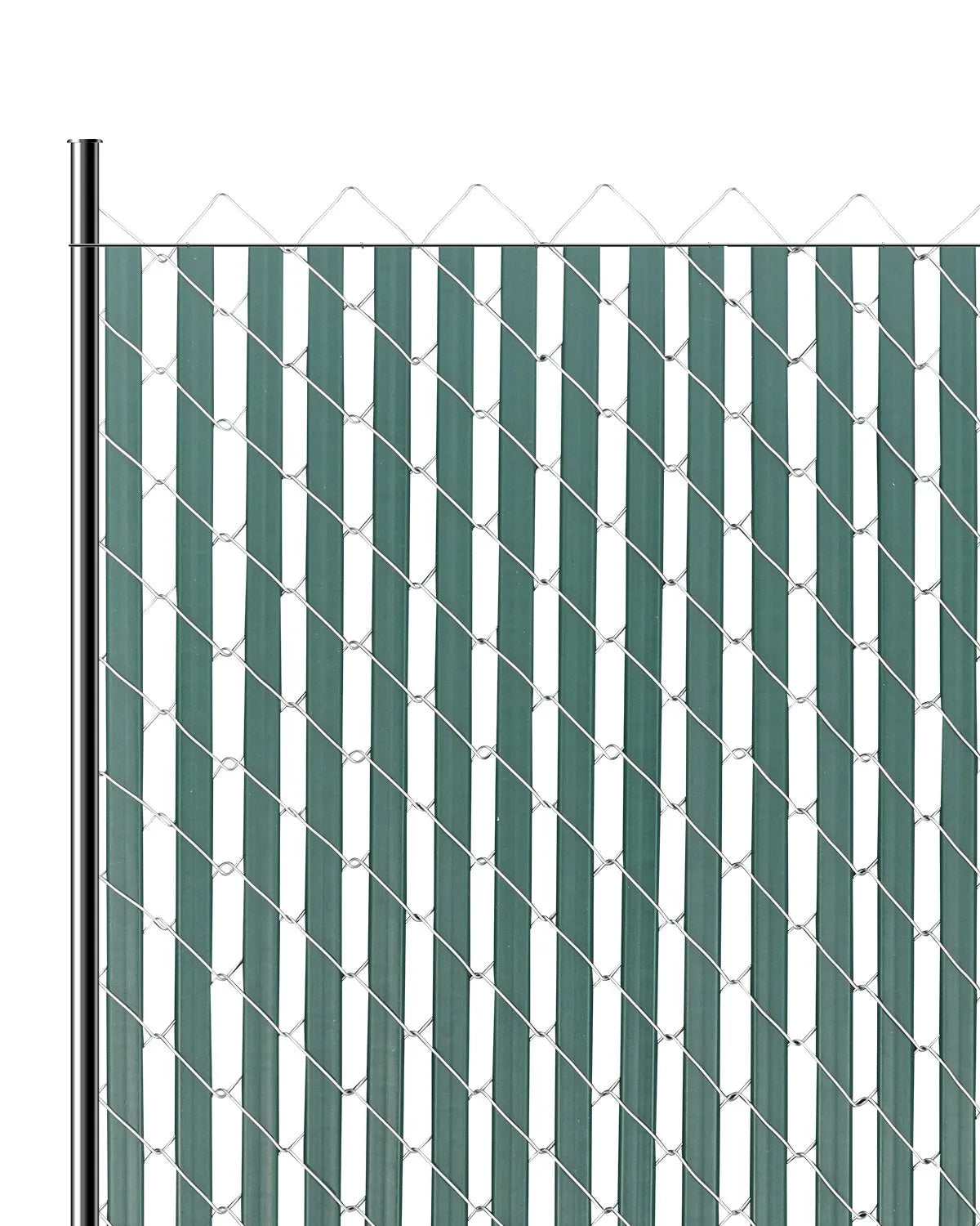 Metal mesh fence privacy slats with double wall, 122 cm height for fence, with bottom fixing