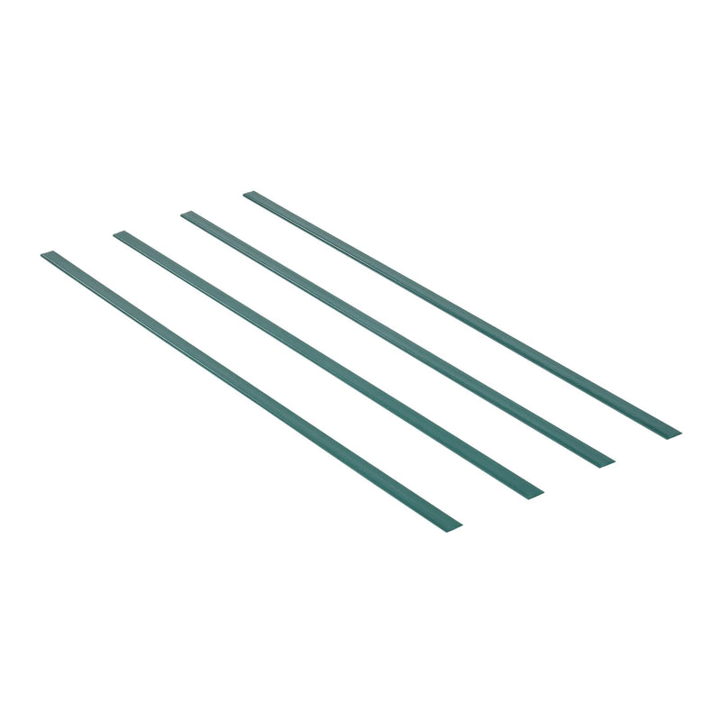 Metāla sieta žoga privātuma lameles ar dubulto sienu, 122 cm augstam žogam, ar apakšējo fiksāciju