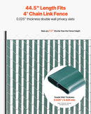 Metāla sieta žoga privātuma lameles ar dubulto sienu, 122 cm augstam žogam, ar apakšējo fiksāciju