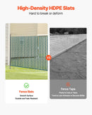 Metāla sieta žoga privātuma lameles ar dubulto sienu, 122 cm augstam žogam, ar apakšējo fiksāciju