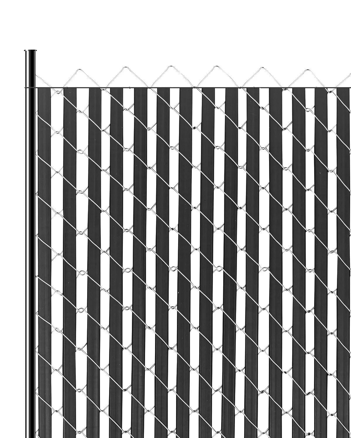 Metal mesh fence privacy slats with double wall, 183 cm height for fence, with bottom fixing