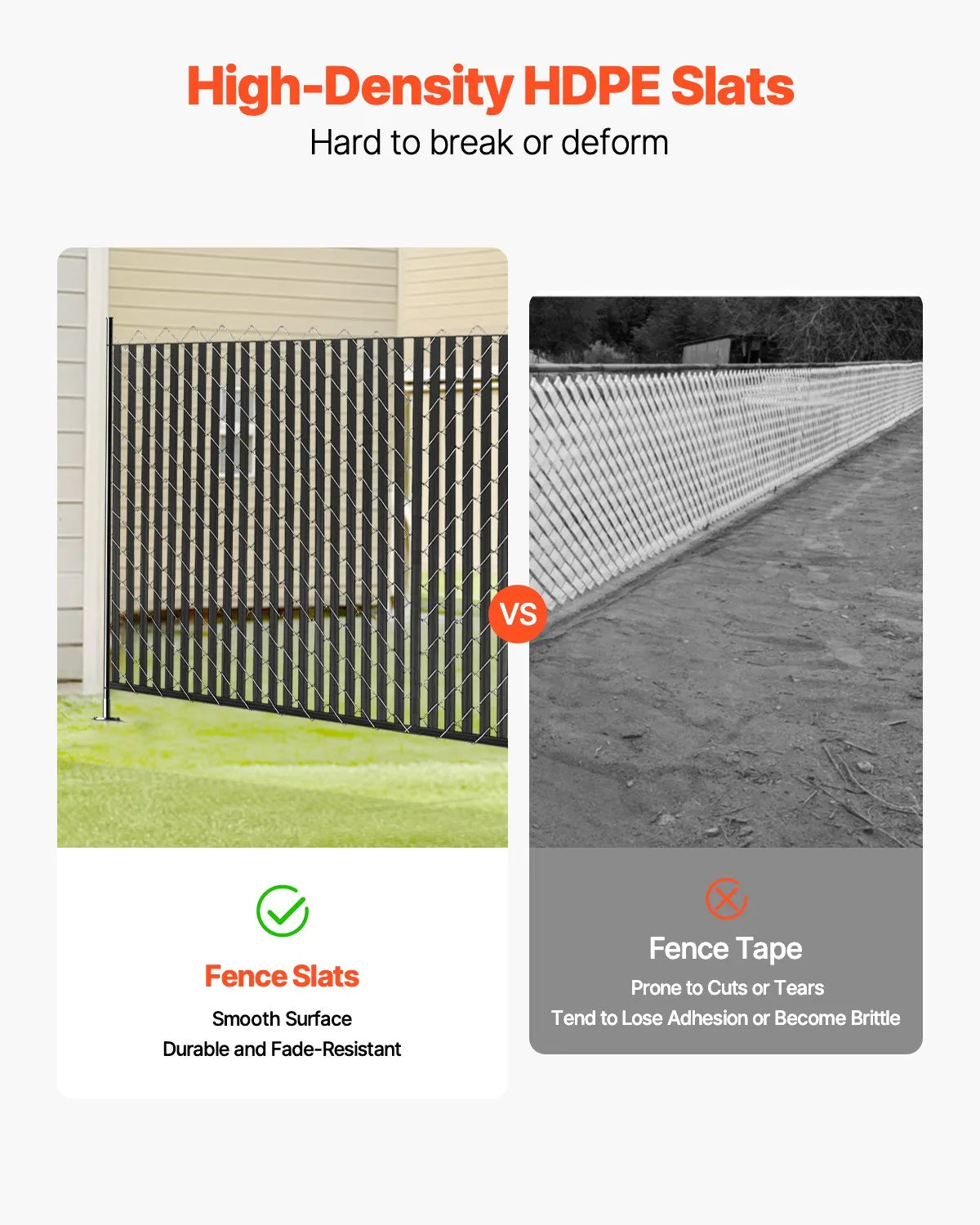 Metal mesh fence privacy slats with double wall, 183 cm height for fence, with bottom fixing
