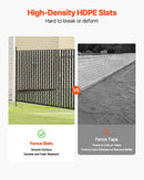 Metāla sieta žoga privātuma lameles ar dubulto sienu, 183 cm augstam žogam, ar apakšējo fiksāciju