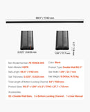 Metāla sieta žoga privātuma lameles ar dubulto sienu, 183 cm augstam žogam, ar apakšējo fiksāciju