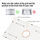 VEVOR izlietnes aizsargrežģis, 72,4 × 39,6 см – неяркая обложка для центральной ноты R20 Stūriem, Lielas izlietnes dibena restes, universāls trauku statīvs virtuves izlietnei