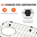 VEVOR izlietnes aizsargrežģis 2 gab., 33,8 × 29,5 cm nerūsējošā tērauda izlietnes restes, aizmugures notekudeņu aizsargrežģi ar R50 stūra rādiusu, универсальные капли статива виртувей