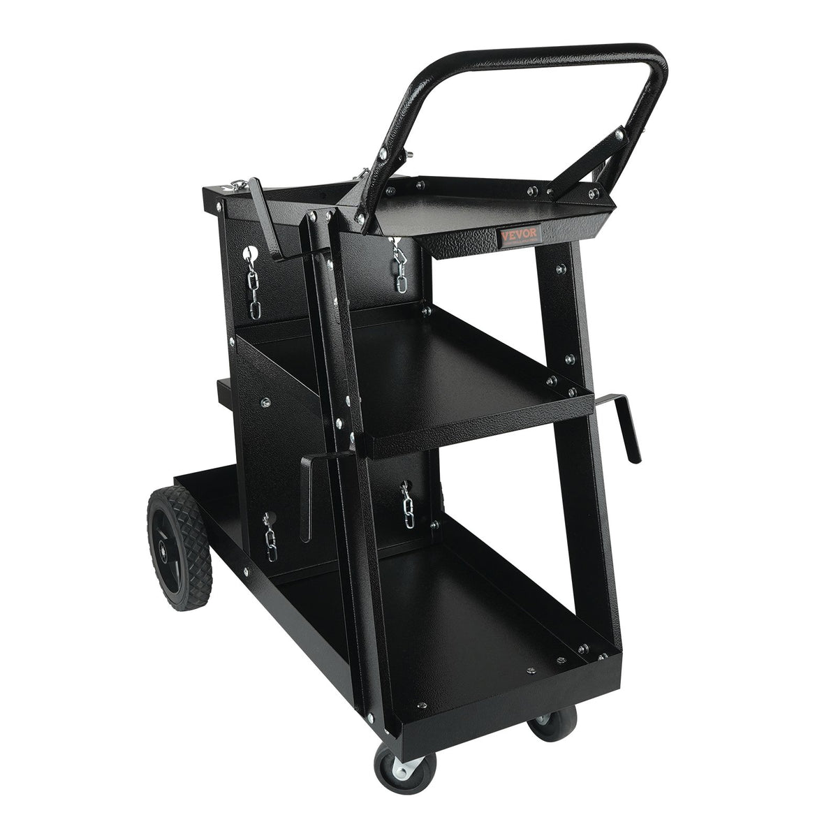 VEVOR Welding Trolley 3-Tier, 180 kg, with Cylinder Chains, for MIG/TIG/ARC and Plasma Cutters