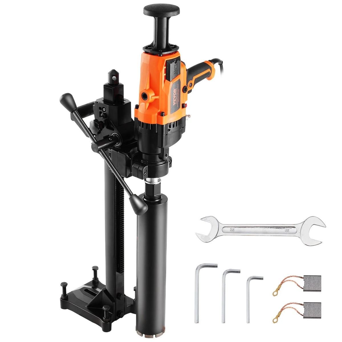 VEVOR Core Drill with Hand Guide and Stand, 20–180 mm Bore Diameter, 2600 W