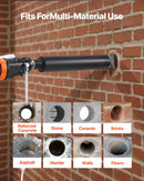 VEVOR dimanta serdes urbjmašīna, urbšanas diametrs līdz 200 mm, rokas mitrās un sausās urbšanas iekārta betonam, 2 ātrumi 1000/2250 apgr./min, UNC 1 1/4–7 vītne, 1500 W, ar 4 urbjiem, betonam, ķieģelim un akmenim