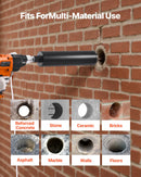 VEVOR dimanta serdes urbjmašīna, urbšanas diametrs 20–160 mm, rokas mitrās un sausās urbšanas iekārta betonam, regulējams ātrums 0–1800 apgr./min, 2000 W, UNC 1 1/4–7 vītne, ar 4 urbjiem, piemērota betonam, ķieģelim un akmenim