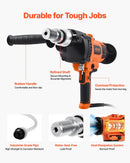 VEVOR dimanta serdes urbjmašīna, urbšanas diametrs 20–160 mm, rokas mitrās un sausās urbšanas iekārta betonam, regulējams ātrums 0–1800 apgr./min, 2000 W, UNC 1 1/4–7 vītne, ar 4 urbjiem, piemērota betonam, ķieģelim un akmenim