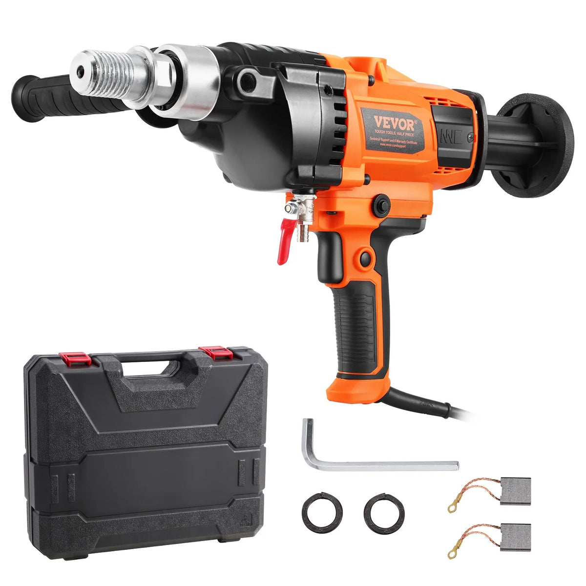 VEVOR Core Drill, Drilling Diameter 20–160 mm, 2000 W Handheld Core Drilling Machine for Concrete, Brick and Other Masonry Materials, Also for Mixing