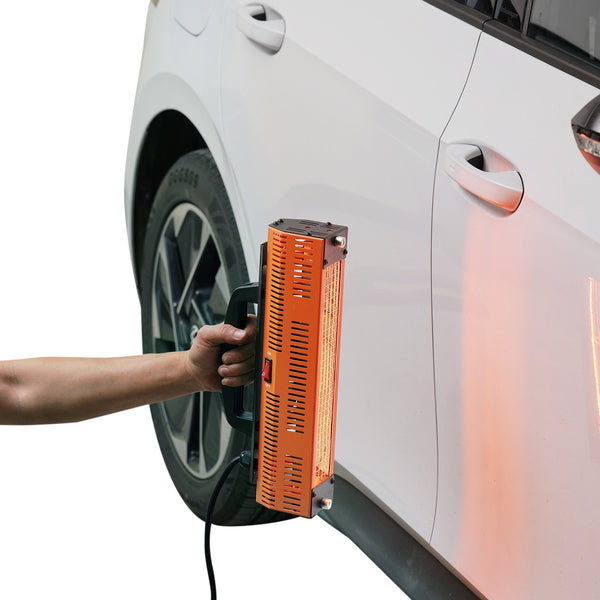 VEVOR 1000W rokas infrasarkanā krāsas žāvēšanas lampa ir augstas veiktspējas ierīce, kas paredzēta ātrai un efektīvai automašīnu virsbūves krāsojuma, gruntējuma un citu pārklājumu žāvēšanai.