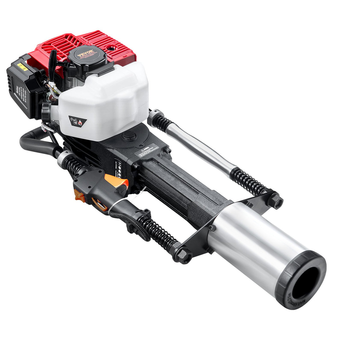 VEVOR Petrol Post Driver 52 cc, 2-Stroke, with 3 Attachments for T-Type and Round Posts