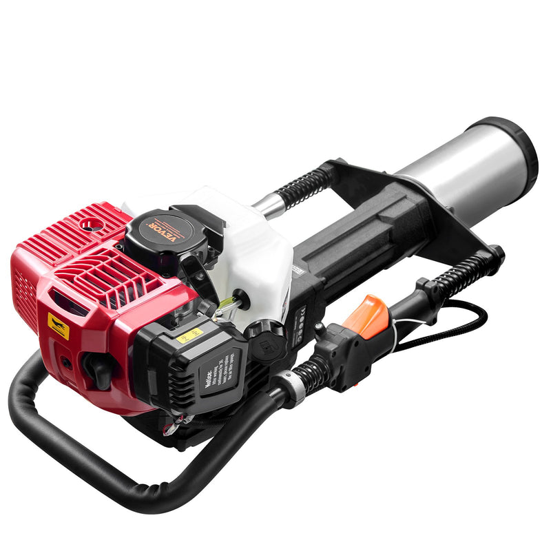 VEVOR 52 cm³ benzīna dzinēja T-veida stabu āmurs – 2-taktu žoga balstu dzenējs ar 3 uzgaļiem