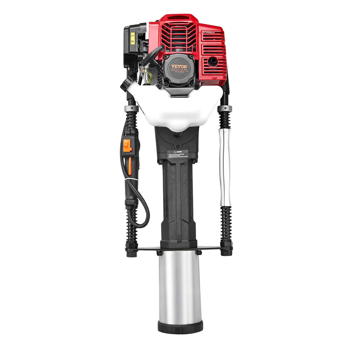 VEVOR Petrol Post Driver 52 cc, 2-Stroke, with 3 Attachments for T-Type and Round Posts