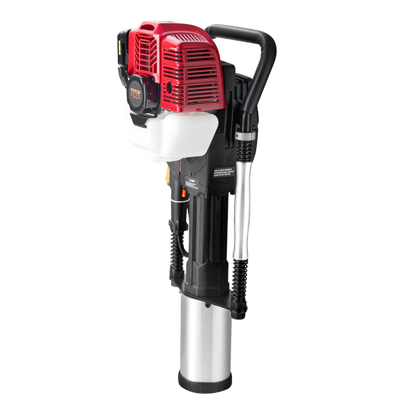 VEVOR 52 cm³ benzīna dzinēja T-veida stabu āmurs – 2-taktu žoga balstu dzenējs ar 3 uzgaļiem