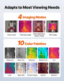 VEVOR termokamera, 384 × 288 IR izšķirtspēja, rokas infrasarkanā attēlveidošanas kamera ar 5 MP vizuālo kameru, 30 Hz atsvaidzes intensitāte, 8,9 cm skārienekrāns, temperatūras diapazons -20 °C līdz 550 °C, WiFi atbalsts