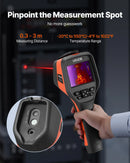 VEVOR termokamera, 256 × 192 IR izšķirtspēja, rokas infrasarkanā attēlveidošanas kamera ar 2 MP vizuālo kameru, 25 Hz atsvaidzes intensitāte, 8,9 cm skārienekrāns, temperatūras diapazons -20 °C līdz 550 °C, WiFi atbalsts