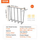 VEVOR pie sienas stiprināma smagā tērauda siena barotava, 2 gab., 91 l ietilpība, 68,6 cm garums, daudzpusīga barošanas reste kazām un aitām iekštelpām un āra vidē