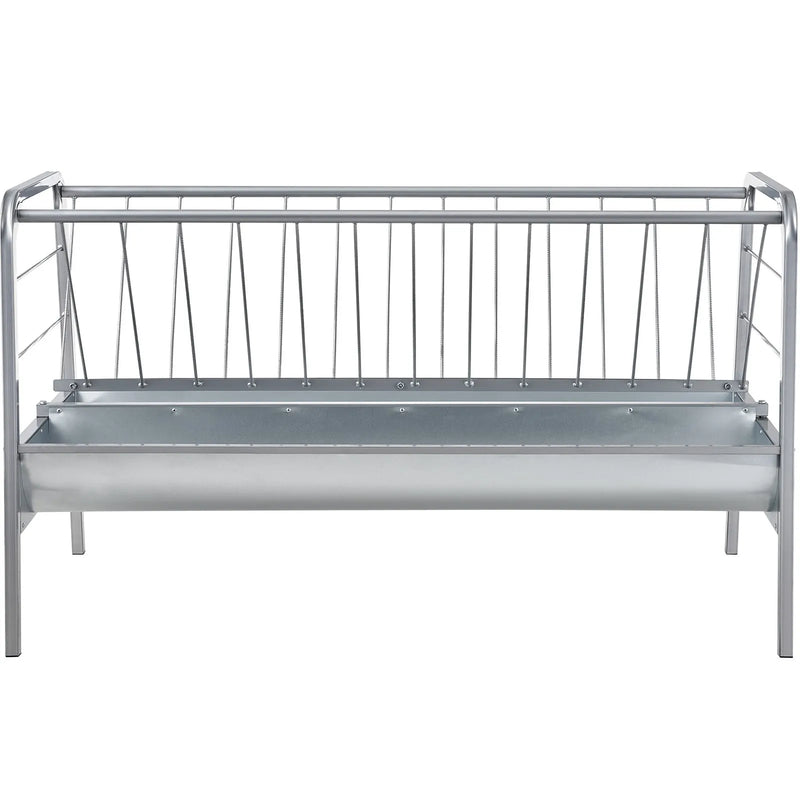 VEVOR 2-in-1 graudu un siena barotava, 303 l ietilpība, 150 cm garums, dziļā barošanas vanna, smagā tērauda barotava kazām un aitā