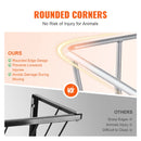 VEVOR sienas stiprināma smagā tērauda siena barotava, 70 l ietilpība, 62 cm garums, daudzpusīga barošanas reste kazām un aitām iekštelpām un āra vidē