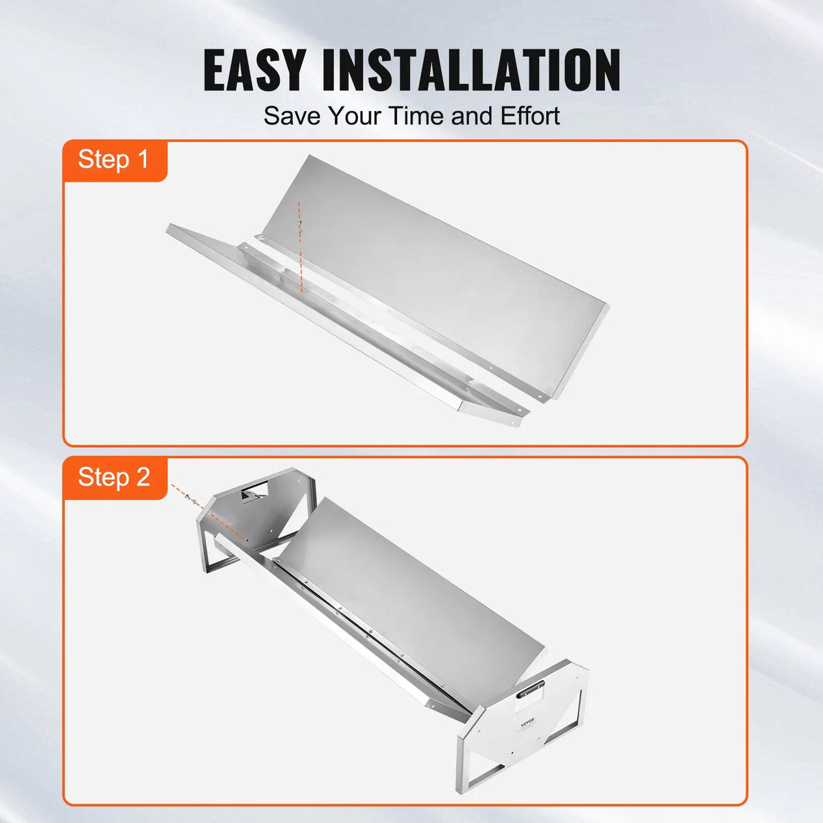 VEVOR Galvanised Livestock Feeding Trough for Goats, Sheep and Pigs, 83 l, 114 cm, up to 10 Animals