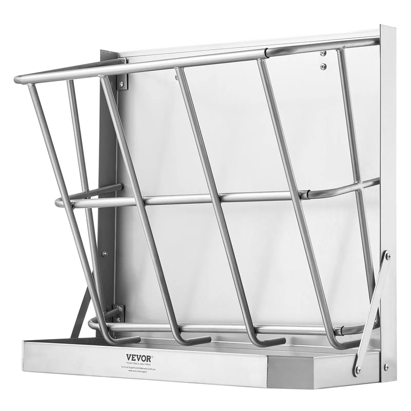 VEVOR kazu siena padevējs, 79,5 l ietilpība, 2-vienā siena un graudu padevējs, pie sienas stiprināms lopbarības padevējs ar barošanas paplāti, daudzpusīgs kazu siena režģis, izturīgs tērauda siena statīvs aitu un zirgu barošanai