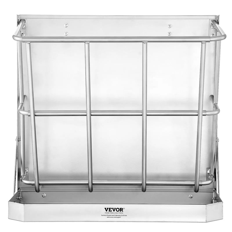 VEVOR kazu siena padevējs, 79,5 l ietilpība, 2-vienā siena un graudu padevējs, pie sienas stiprināms lopbarības padevējs ar barošanas paplāti, daudzpusīgs kazu siena režģis, izturīgs tērauda siena statīvs aitu un zirgu barošanai