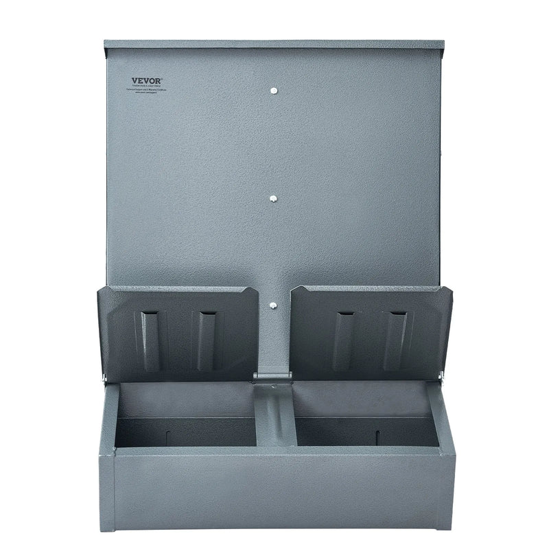 VEVOR cūku barotava, 130 L ietilpība, dubultdurvju tērauda barotava sivēniem, daudzfunkcionāra āra fermu sile līdz 8 cūkām