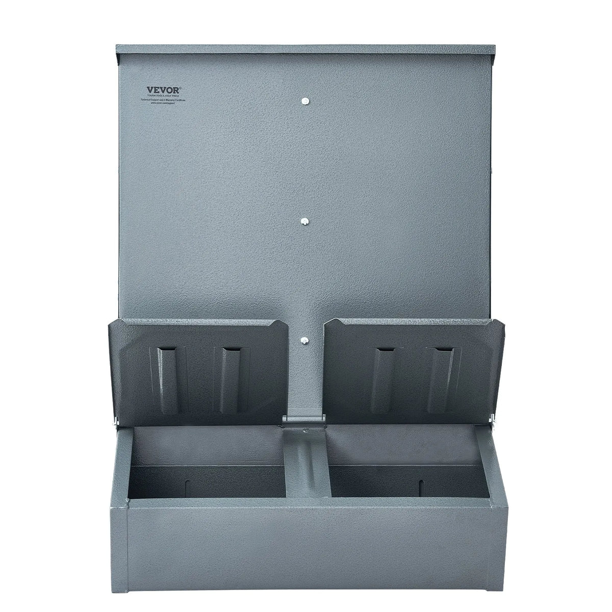 VEVOR Pig Feeder with Double Doors, Steel, 130 l, for up to 8 Pigs