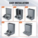 VEVOR cūku barotava, 130 L ietilpība, dubultdurvju tērauda barotava sivēniem, daudzfunkcionāra āra fermu sile līdz 8 cūkām