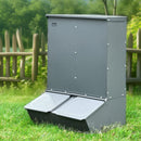 VEVOR cūku barotava, 130 L ietilpība, dubultdurvju tērauda barotava sivēniem, daudzfunkcionāra āra fermu sile līdz 8 cūkām