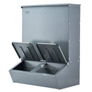 VEVOR cūku barotava, 130 L ietilpība, dubultdurvju tērauda barotava sivēniem, daudzfunkcionāra āra fermu sile līdz 8 cūkām