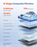 VEVOR Reverse Osmosis sistēma 400 GPD 8 posmu ūdens filtrs bez tvertnes zem izlietnes