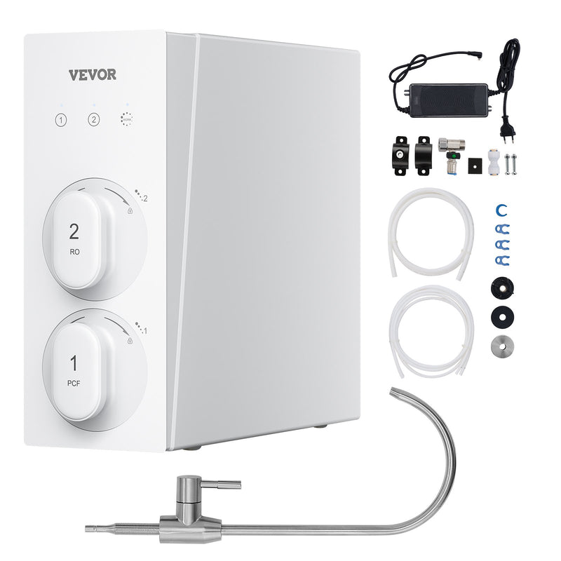 VEVOR Reverse Osmosis sistēma 400 GPD 8 posmu ūdens filtrs bez tvertnes zem izlietnes