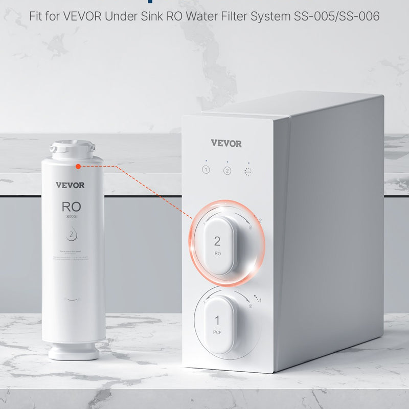 VEVOR Системы обратного осмоса с дополнительными фильтрами SS-006 с защитными фильтрами