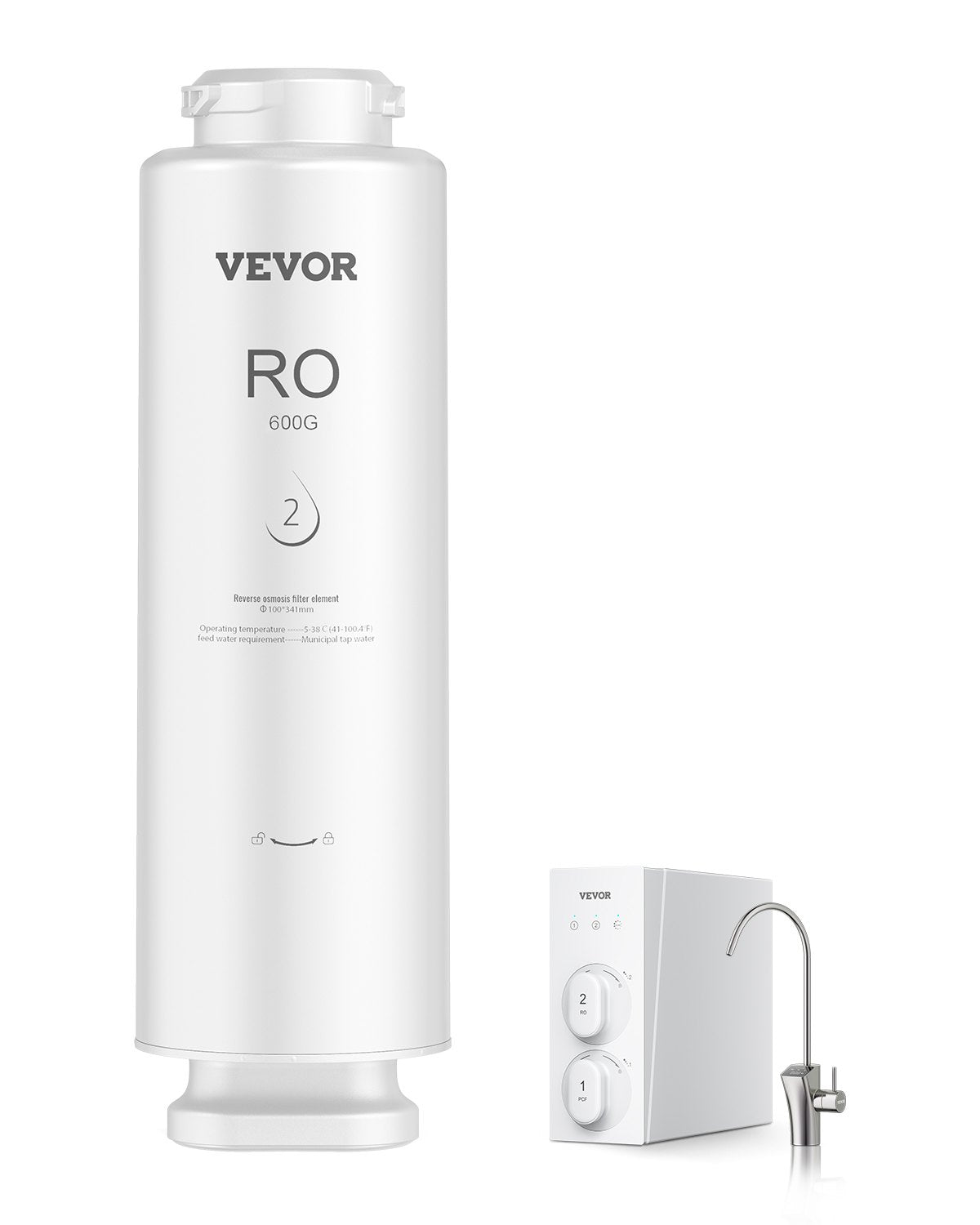 VEVOR Reverse Osmosis Replacement Filter SS-004 for Under Sink Water Filter