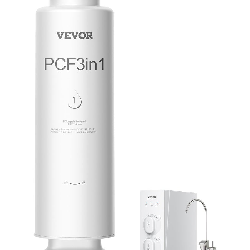 VEVOR PCF kompozītmateriāla filtrs – piemērots SS-001/003/005 izlietnes ūdens filtru modeļiem