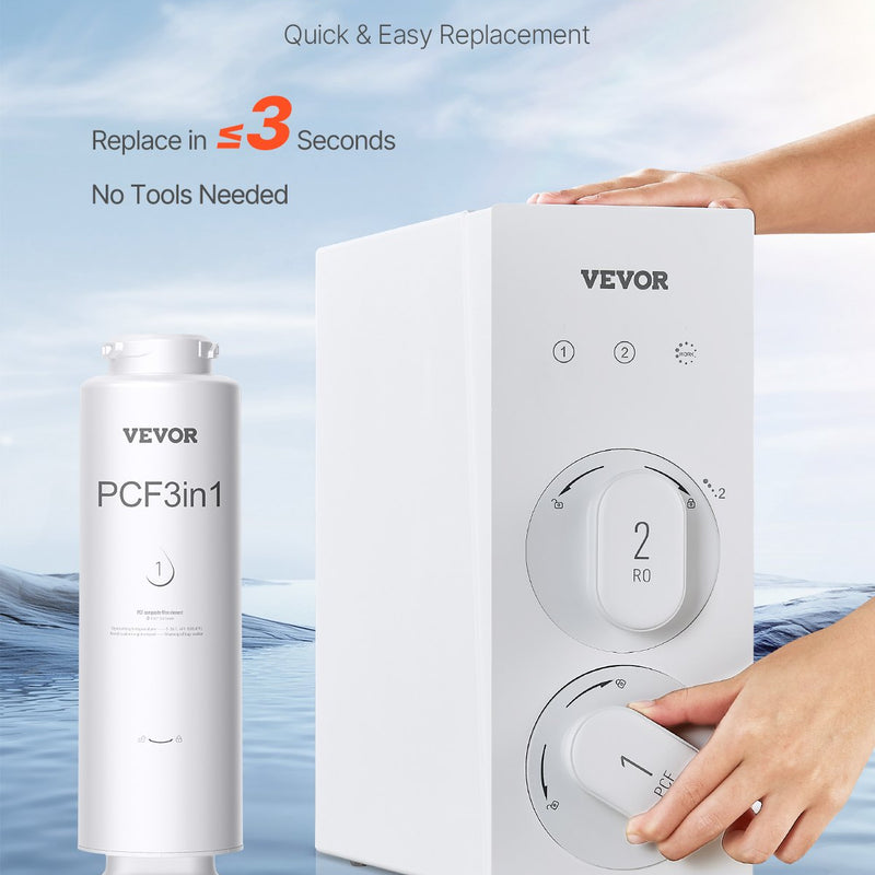 VEVOR PCF kompozītmateriāla filtrs – piemērots SS-001/003/005 izlietnes ūdens filtru modeļiem