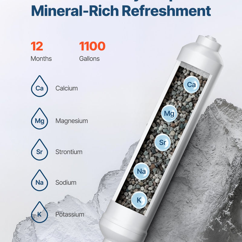 VEVOR remineralizācijas ūdens filtrs, 4164 litri, uzstādāms zem izlietnes