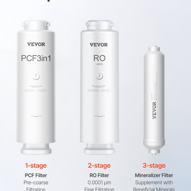 VEVOR remineralizācijas ūdens filtrs, 4164 litri, uzstādāms zem izlietnes