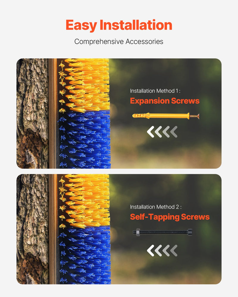 VEVOR dzīvnieku skrāpēšanās birste ar 2 skrūvēm, 50,8 × 19 cm govju un zirgu skrāpētājs niezes mazināšanai, kopšanai un tīrīšanai, piemērots zirgiem, cūkām un liellopiem