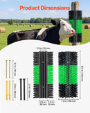 VEVOR mājlopu kasīšanās birste 430 × 190 mm, kazu, govju, zirgu, aitu un cūku kasīšanās birste ar 4 skrūvēm, muguras niezes mazināšanai, masāžai un kopšanai, zaļa un melna